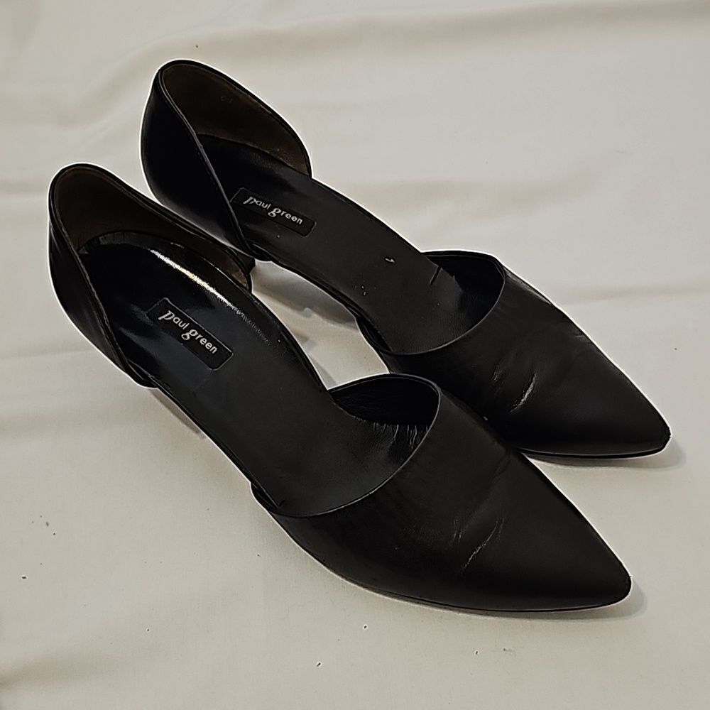 Paul Green 'Julia' Pointed Toe Pump Heel Black 10M
